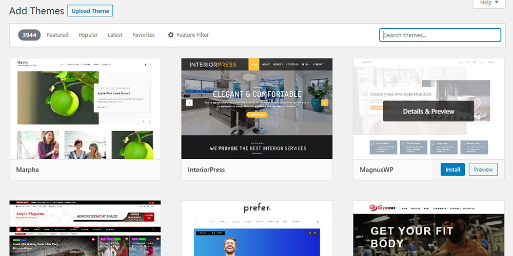 Choose a seo supported theme
